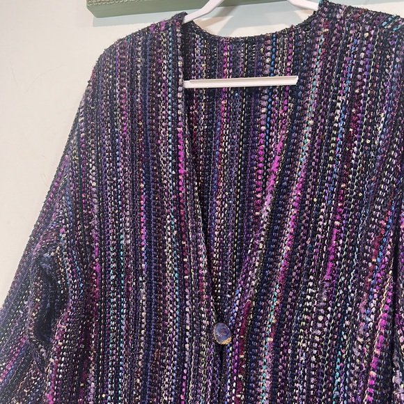Vintage Penelope Distinctive Handweaving California Sweater Jacket Cardigan M/L - Picture 4 of 5